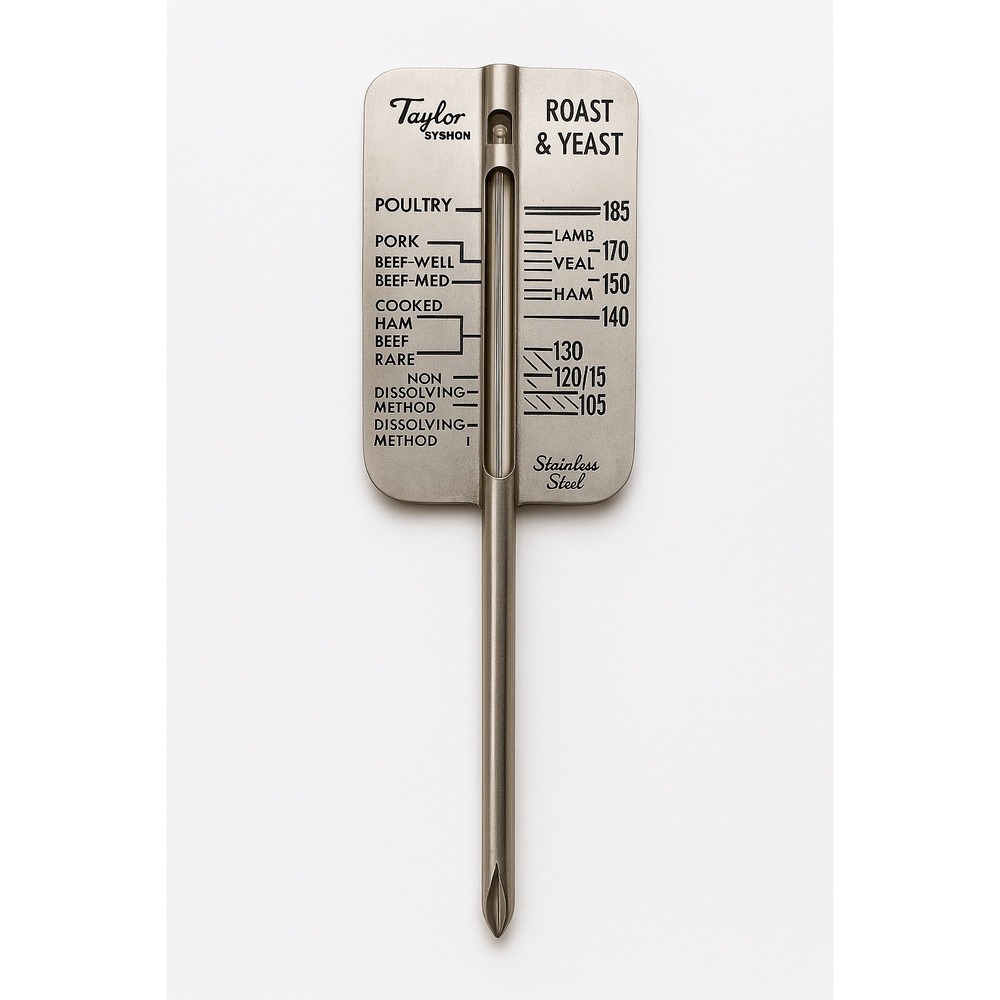 Vintage Taylor Sybron Stainless Steel Roast & Yeast Meat Thermometer Kitchen‎